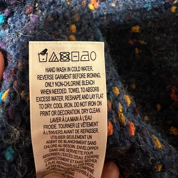 Hatley | Piper Cable Knit Pullover Sweater  Blue Confetti Multicolour   Size Med - Picture 10 of 10